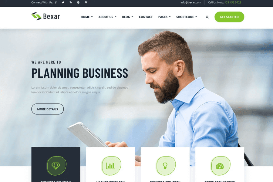 Bexar - Best Bootstrap Business Theme