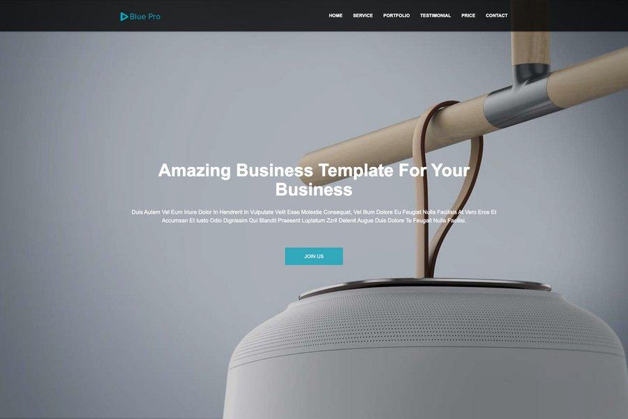 Blue Pro - Bootstrap One-Page Business Website Theme