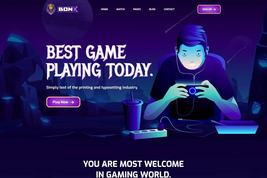 bonx gaming theme html version