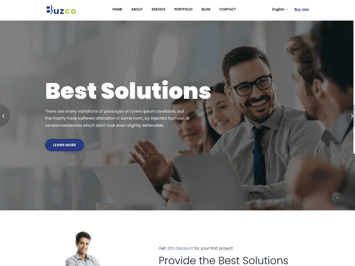 Buzco - Premium HTML5 Bootstrap Business Template