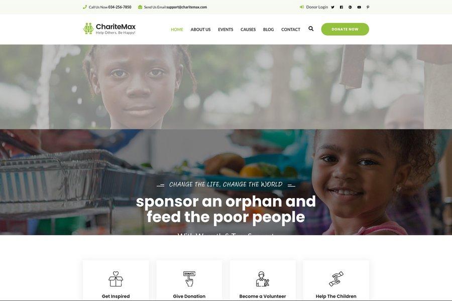 charitemax nonprofit orgazition website theme