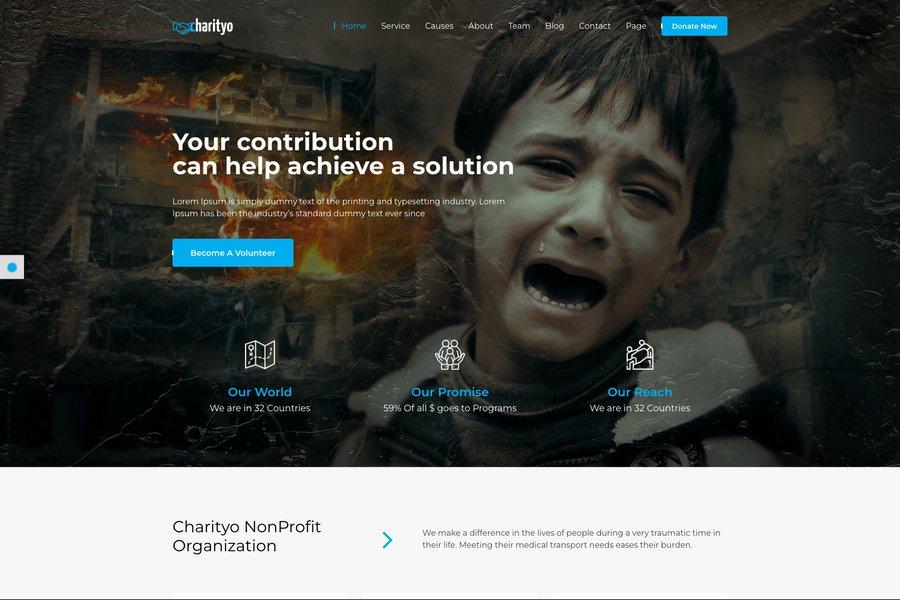 charityo volunteer website template