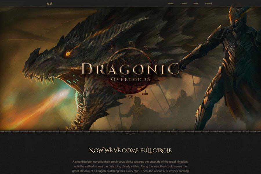 Dragonic - one-page gaming Template