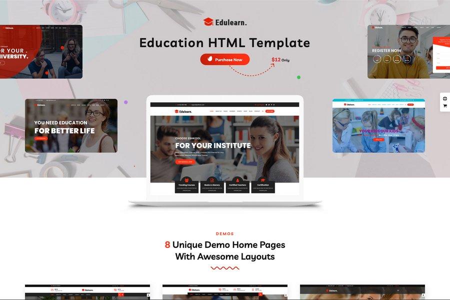 edulearn bootstrap university website template