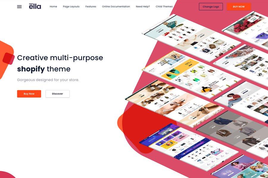 Shopify platform based e-commerce template