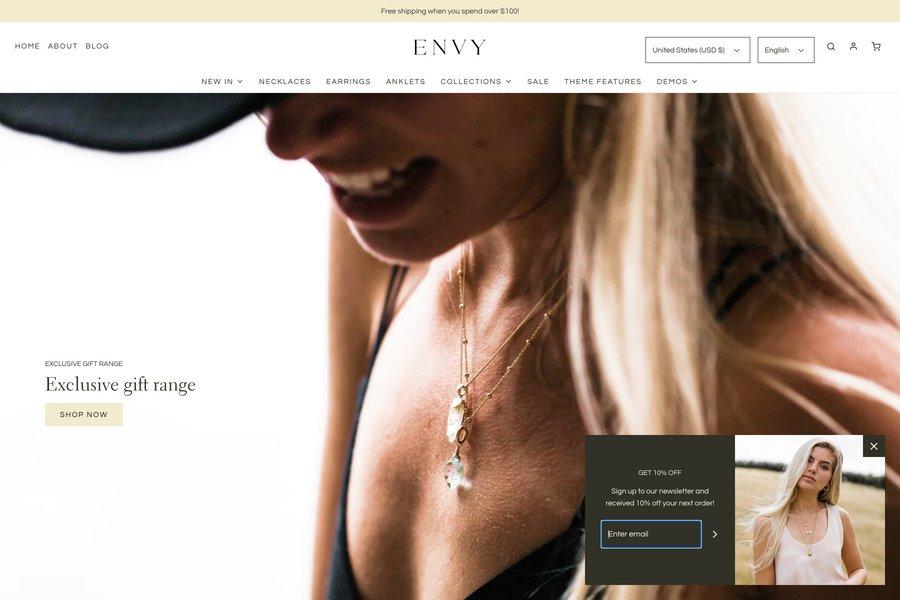 Envy - Features Rich Shopify Jewelry Stores Themes