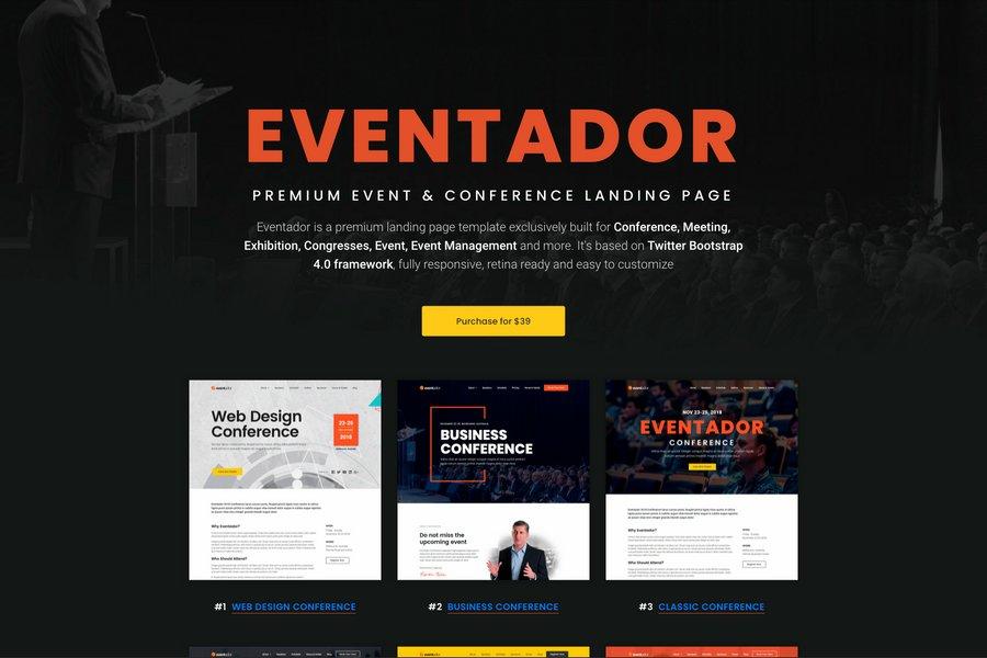 EventAdor - WordPress Event Management Website Template
