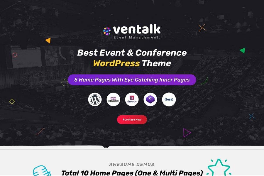 EvenTalk - Virtual Conference & Event Website Template