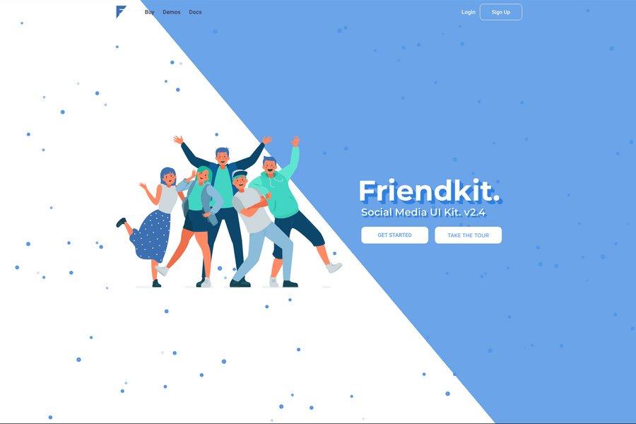 Friendkit - Best Bulma Themes