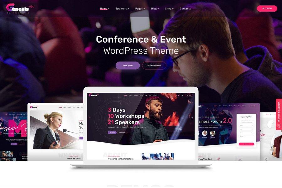 GenesisExpo - Events Booking Website Template