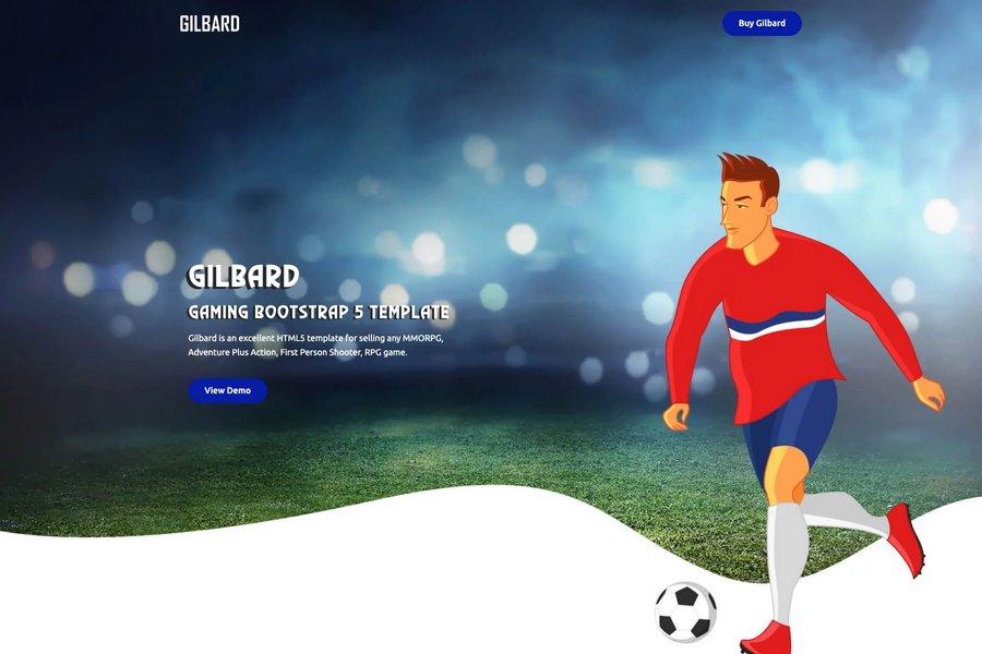 Gilbard - Bootstrap 4 Gaming Website Templates