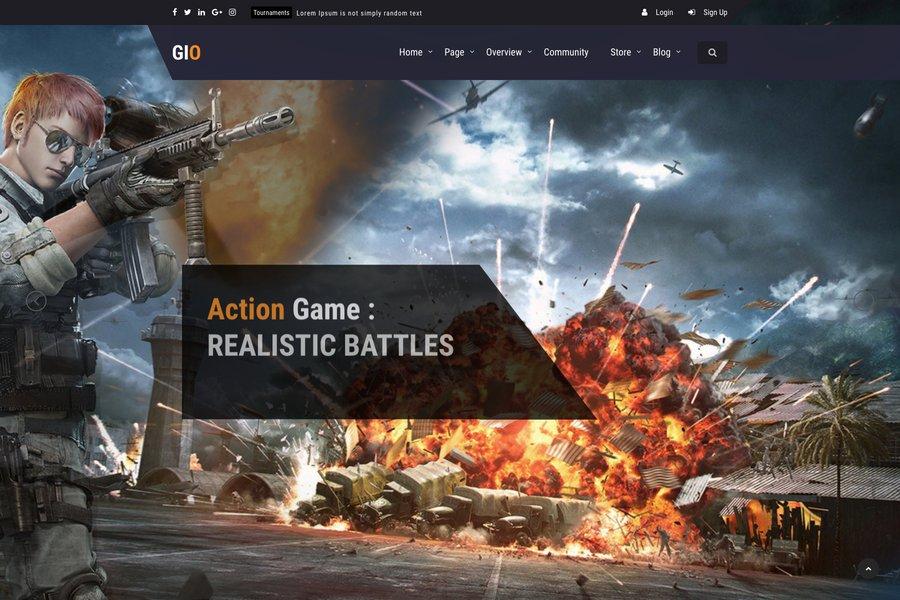 GIO - Bootstrap HTML5 Gaming Website Templates