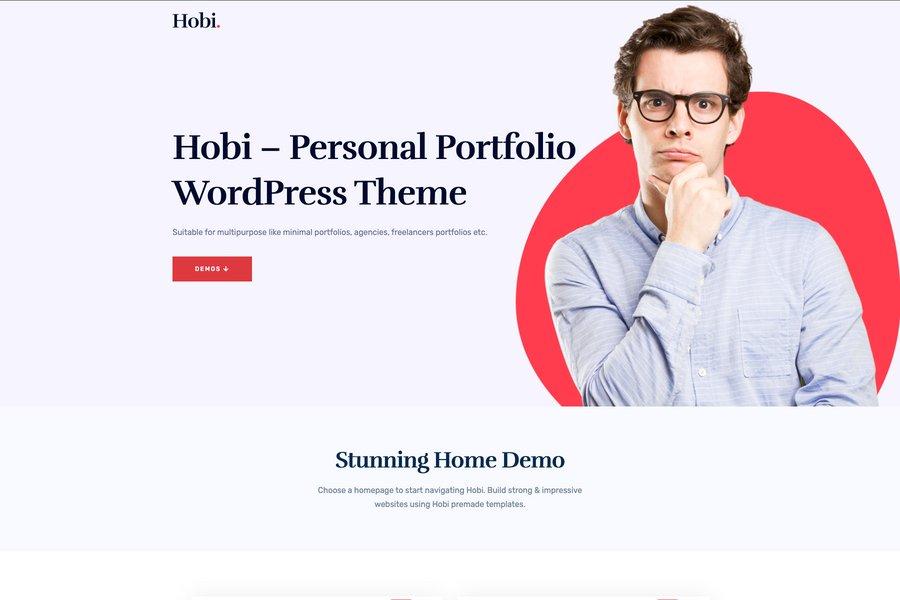 hobi bootstrap based personal portfolio template
