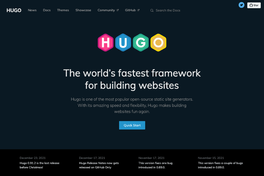hugo website
