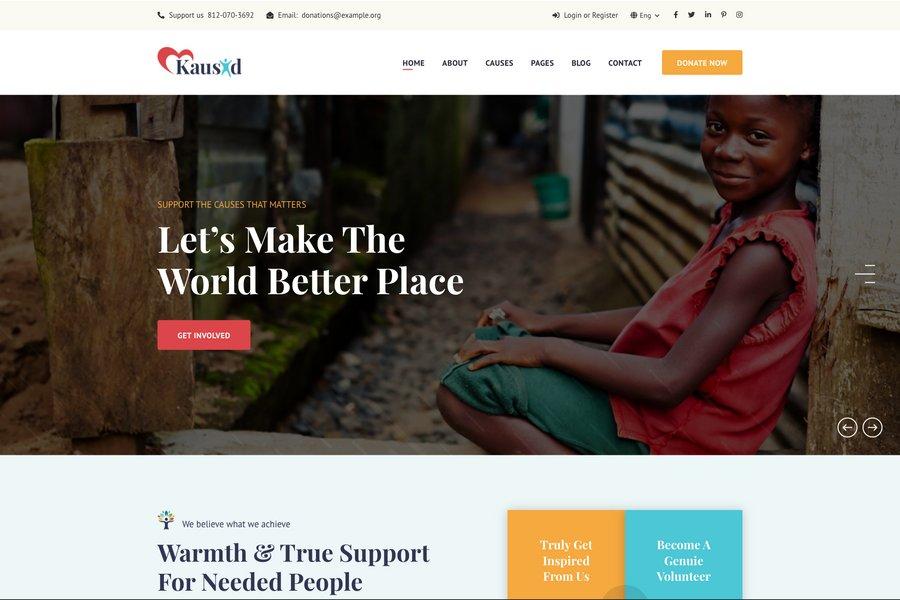 kaused website template for ngo