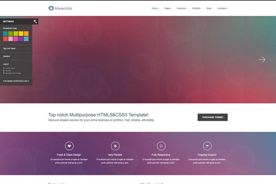 mavericks business portfolio web template