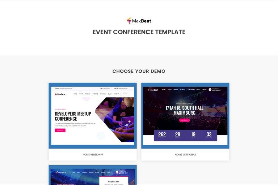 MaxBeat - Event & Conference HTML Template