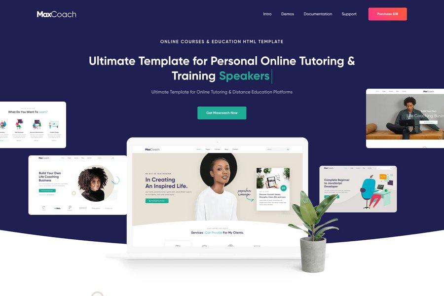 maxcoach bootstrap education template