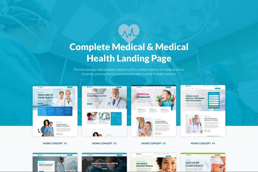 Bootstrap Hospital or Clinic Website Themes