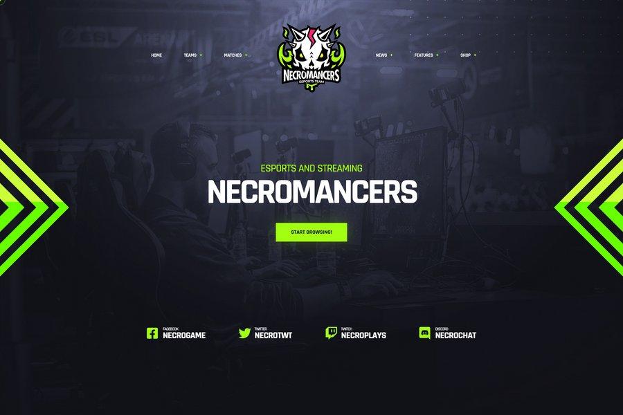 Necromancers - Responsive Gaming Website Templates