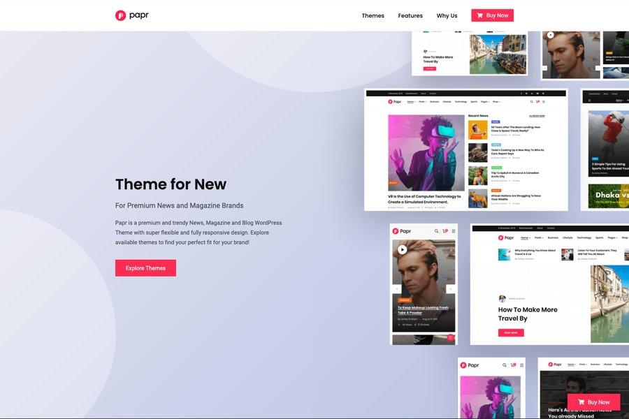 papr html news template