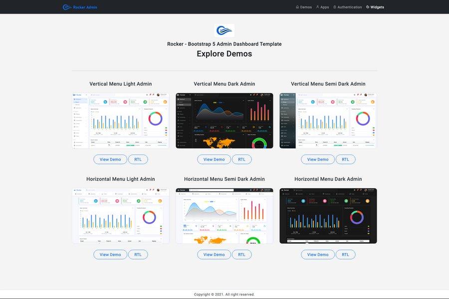Rocker -Bootstrap 5 Admin Dashboard Template