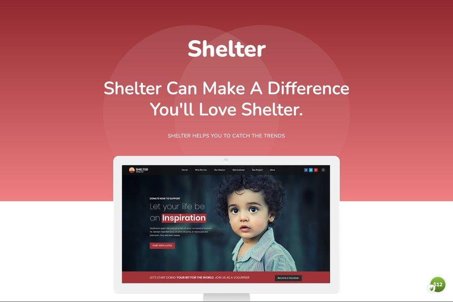 shelter multipurpose charity & ngo website template