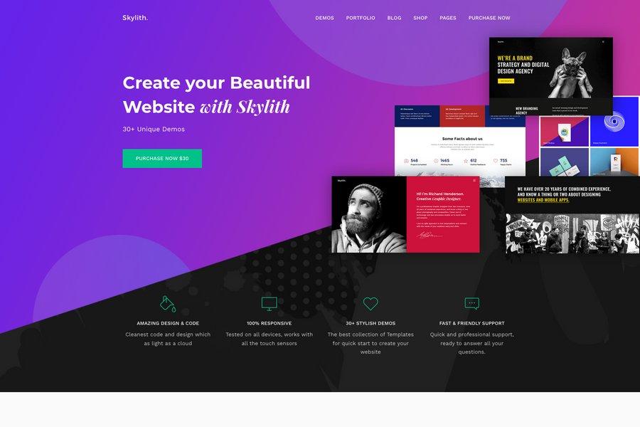 skylith clean multipurpose portfolio template