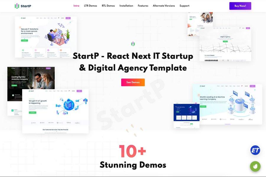 startp-react-nextjs-startup-digital-agency-template