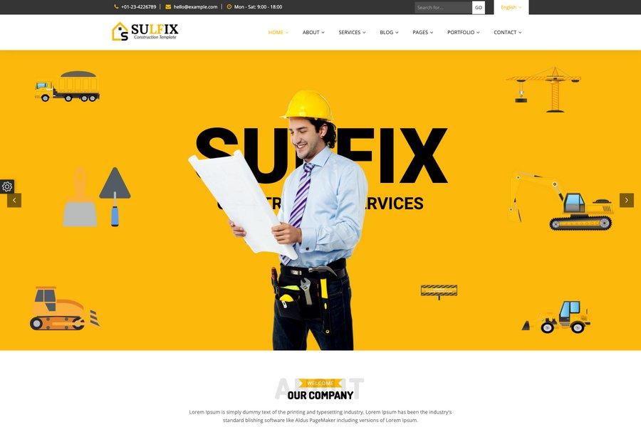 SulfiX - HTML Template For Construction Websites