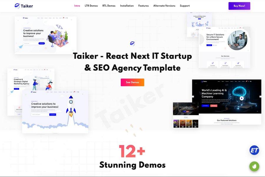 taiker-nextjs-startup-seo-agency-template