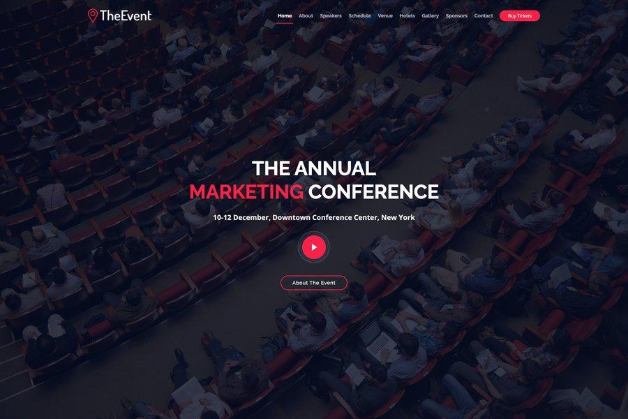 TheEvent - Free Event and Conference Website Template