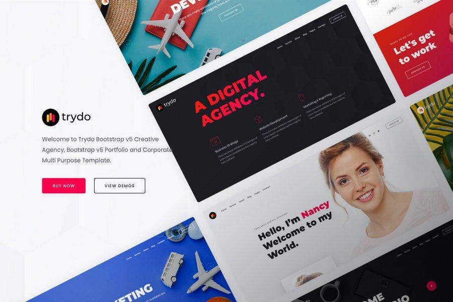 trydo trending portfolio theme
