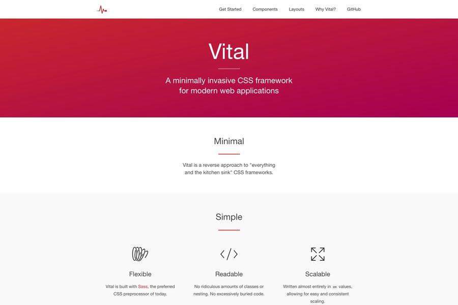Vital-css-alternative-bootstrap-frameworks