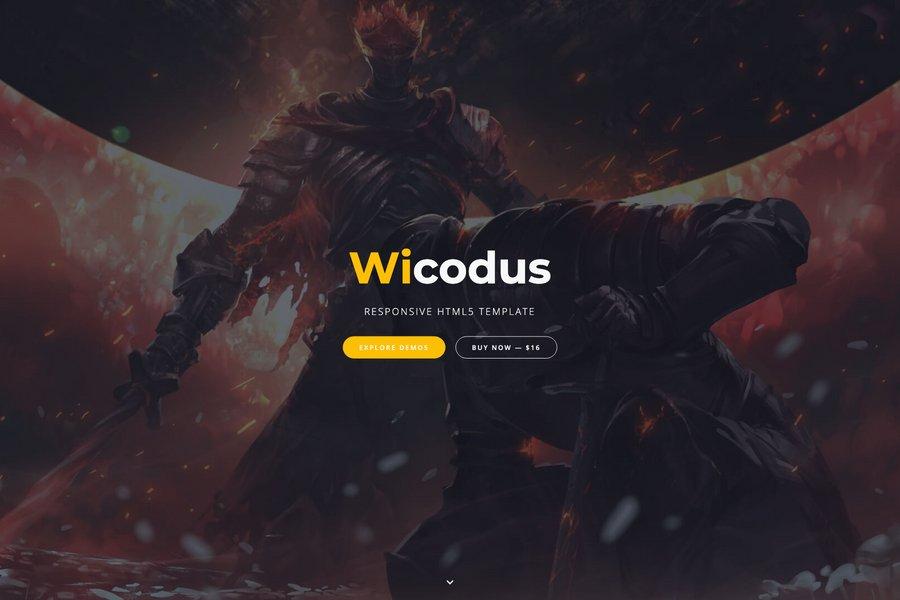Wicodus - Bootstrap HTML Gaming Template