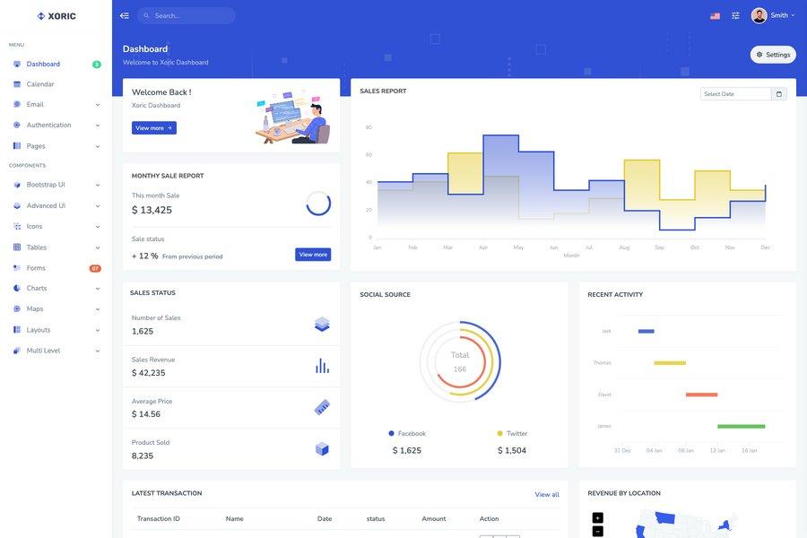 Xoric - Admin & Dashboard Template